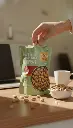 AI Generated Pista Literoast Nibbles – Office Snack Lifestyle Shot